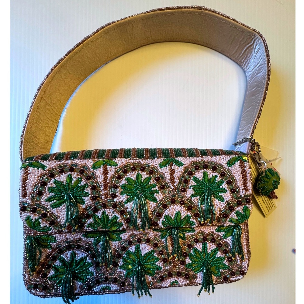 Viral New Tropical Palm Tree Beaded Shoulder bag